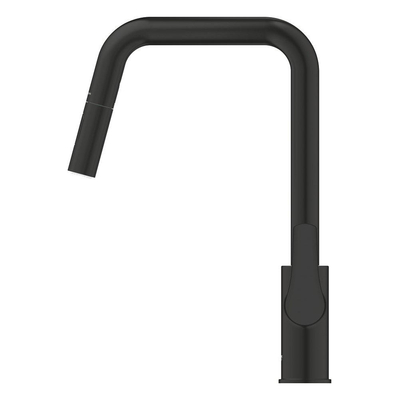GROHE Eurosmart Keukenmengkraan - uittrekbare uitloop - 2 straalsoorten - matte black
