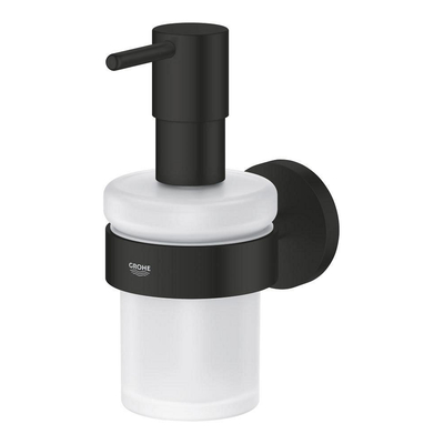 Grohe Start Zeepdispenser - met houder - mat glas - matte black (mat zwart)