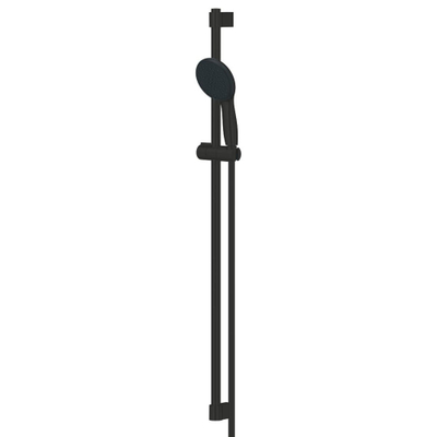 GROHE Tempesta 110 Ensemble barre de douche - 90cm - douchette ronde - 2 types de jets - flexible de douche lisse - noir mat