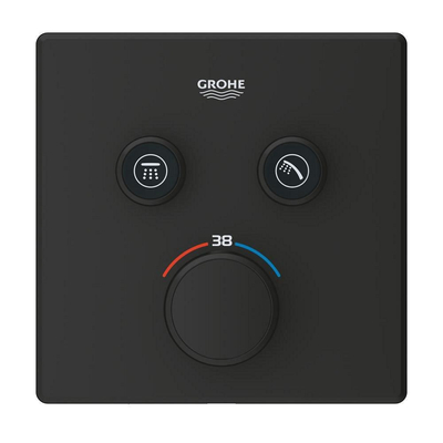 GROHE Grohtherm Smartcontrol Mengkraan - afdekset - thermostaat - met omstel - phantom black