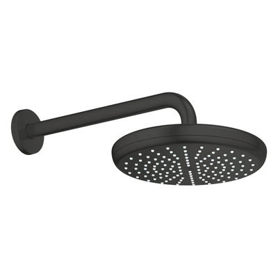 GROHE Tempesta 210 Tête de douche - 21cm - 1 type de jet - bras mural 28.6cm - noir mat