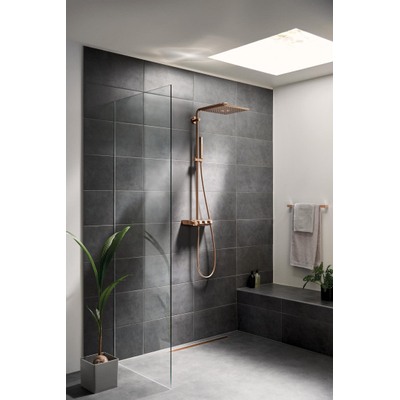 Grohe Euphoria SmartControl System 310 Cube Duo Douchesysteem - douchekraan thermostatisch - Euphoria SmartActive hoofddouche - Cube Stick handdouche - warm sunset (koper)