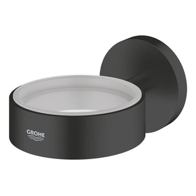 GROHE Essentials Support mural - pour distributeur de savon/bol à savon/verre - noir mat