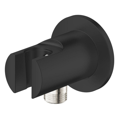 Grohe Tempesta Wandaansluitbocht - 1/2" - met houder - matte black (mat zwart)