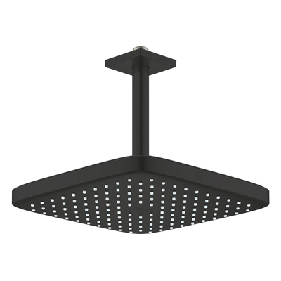 GROHE Tempesta 250 Cube Pomme de douche - 25cm - 1 jet - bras de plafond 14.2cm - noir mat