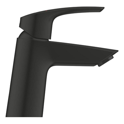 Grohe Eurosmart Wastafelmengkraan - S-size - met push-open waste - schuin - matte black (mat zwart)
