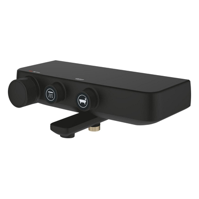 Grohe Grohtherm SmartControl Badkraanset - thermostatisch - met omstel - douchekraan - glijstang - staafhanddouche - doucheslang - phanthom black