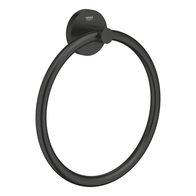 Grohe Essentials Handdoekring - 18cm - matte black (mat zwart)
