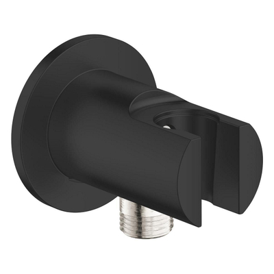 Grohe Tempesta Coude pour flexible de douche - 1/2" - avec support - noir mat