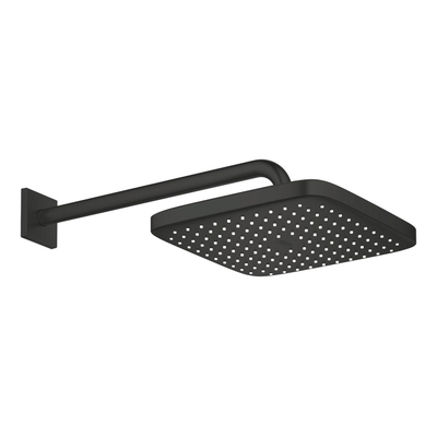 GROHE Tempesta 250 Cube Douche de tête - 25 cm - 1 jet - bras mural 38 cm - noir mat
