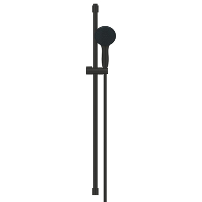 GROHE Tempesta 110 Ensemble barre de douche - 90cm - douchette ronde - 2 types de jets - flexible de douche lisse - noir mat