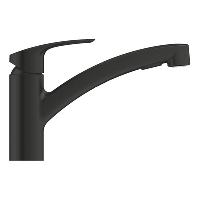 Grohe Eurosmart Keukenmengkraan - 22.7cm - draaibare uitloop - 2 straalsoorten - matte black (mat zwart)