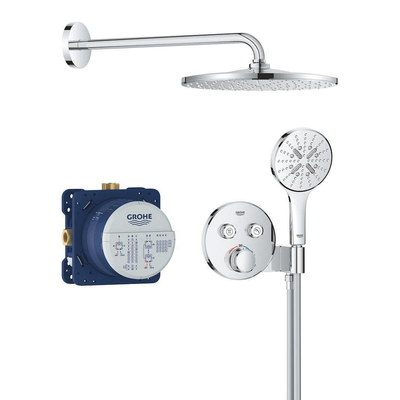 Grohe Grohtherm SmartControl inbouw regendoucheset – thermostatisch – Ø31 cm hoofddouche – 42.4 cm gebogen wandarm – chroom