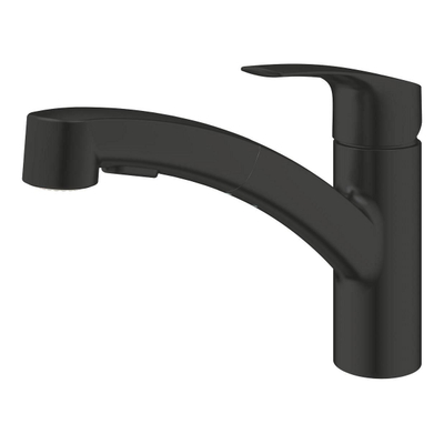Grohe Eurosmart Keukenmengkraan - 22.7cm - draaibare uitloop - 2 straalsoorten - matte black (mat zwart)