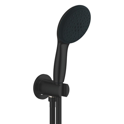 Grohe Tempesta 110 Handdoucheset - diameter 11cm - 2 straalsoorten - 7.4l/min - met houder - met slang - 150cm - matte black (mat zwart)