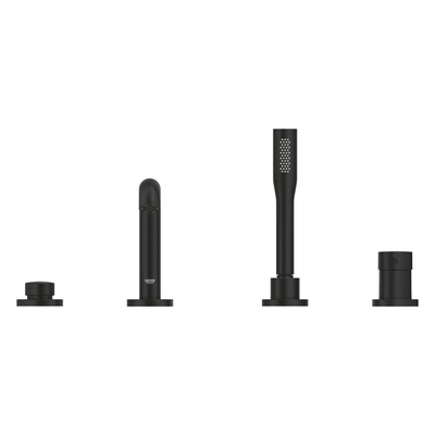 Grohe Essence badrandcombinatie - met omstel - inclusief staafhanddouche - phantom black (zwart)