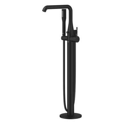Grohe Essence vrijstaande badkraan - handdoucheset - phantom black (zwart)