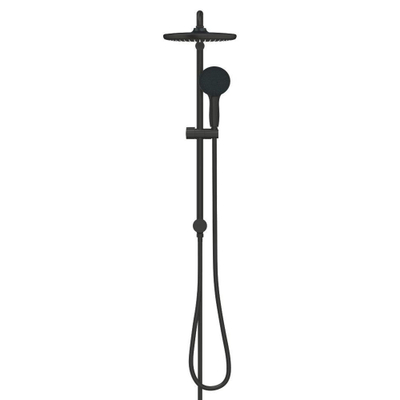 Grohe Tempesta System 250 Regendoucheset - 73.6cm - hoofddouche - 25cm - ronde handdouche - 3 straalsoorten - met omstelkraan - matte black (mat zwart)