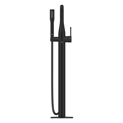 Grohe Essence vrijstaande badkraan - handdoucheset - phantom black (zwart)