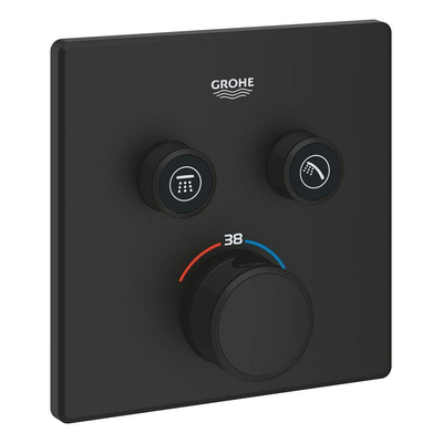 Grohe Grohtherm SmartControl Mengkraan - afdekset - thermostaat - met omstel - phantom black (zwart)