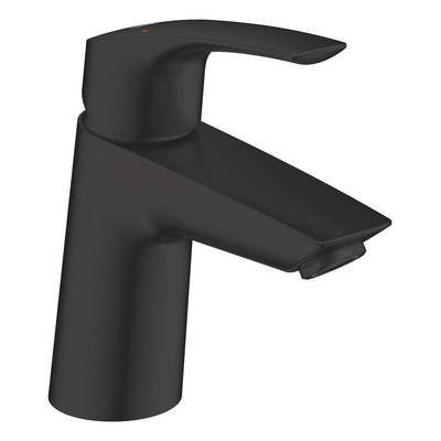 Grohe Eurosmart Wastafelmengkraan - S-size - met push-open waste - schuin - matte black (mat zwart)