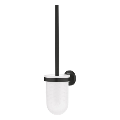 GROHE Essentials Toiletborstel - 12.1x39.8cm - met houder - wandmontage - matte black