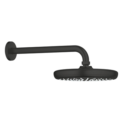 GROHE Tempesta 210 Tête de douche - 21cm - 1 type de jet - bras mural 28.6cm - noir mat