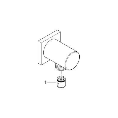 GROHE Rainshower Raccord mural - 1/2" - sans support - hard graphite brossé