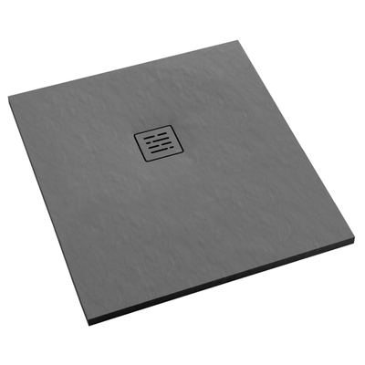 Aco Showerdrain receveur de douche - 80x80x3.5cm - composite léger - antidérapant - gris argenté