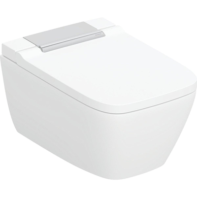 Geberit AquaClean sela douche wc - 57cm spoelrandloos turboflush KeraTect - glans chroom (wit)