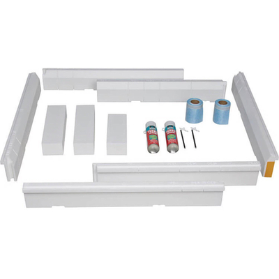 Villeroy & Boch Toebehoren installatieset - voor grote maten (120x70 180x90cm)hoogte verstelbaar - 13.5 - 15.5cm - grijs