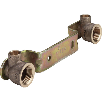 Viega Raccord à soudre plaque double murale 15 mm x R 1/2" bronze