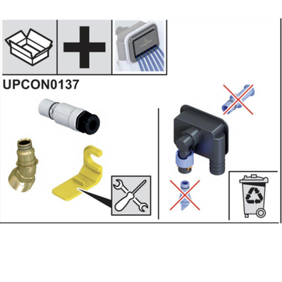 Villeroy & Boch Collaro alimentation en eau, intégrée dans le trop-plein chrome