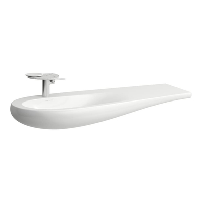 Laufen Alessi One lavabo plan pour meuble 120x50x16.5cm 1 trou de robinet vasque à gauche. surface de dépose à droite incl. clou céramique lcc-blanc