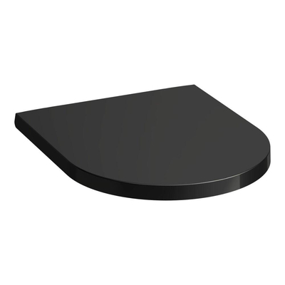 Laufen Kartell par Laufen abattant de WC 37,6x44,3x3cm avec couvercle avec mécanisme de ralentissement en duroplast brillant noir.