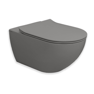 Royal Plaza Belbo WC suspendu - 55cm - cycloneflush - sans bride - avec abattant WC - anthracite