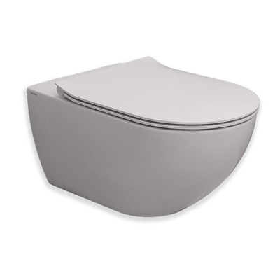 Royal Plaza Belbo WC suspendu - 55cm - cycloneflush - sans bride - avec abattant - Ciment