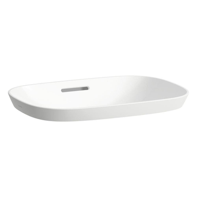 Laufen INO lavabo à poser 36.5x50x15cm sans trou de robinetterie avec trop-plein bord inférieur rectifié SaphirKeramik blanc