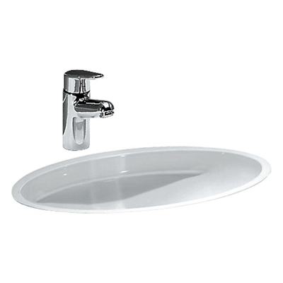 Laufen Savoy lavabo encastré sous plan 54,5x42x20,5cm sans trou de robinet trop-plein dissimulé émaillé 2 faces céramique blanc