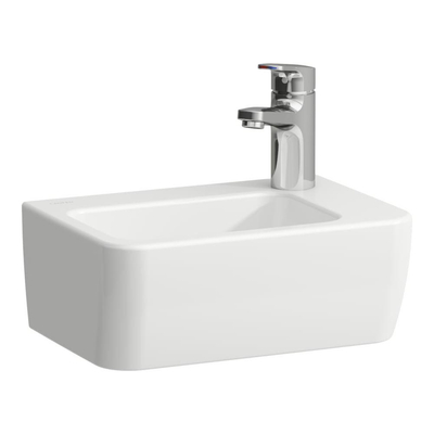 Laufen Pro A fontein 36x25x16.5cm 1 kraangat rechts met overloop keramiek wit