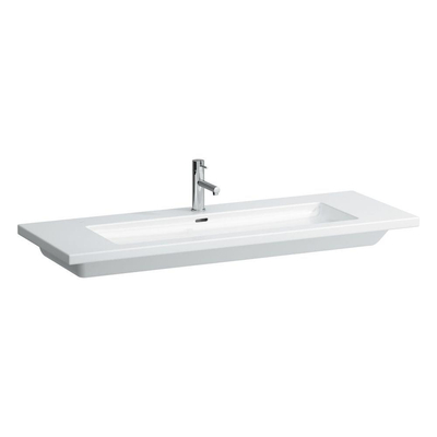 Laufen Living Square lavabo pour meuble 130x48x15cm sans trou de robinet avec trop-plein céramique blanc