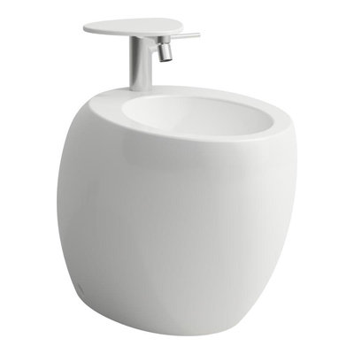 Laufen Alessi One bidet sur pied 58.5x39x41.5cm 1 trou de robinet incl. clou avec côtés fermés céramique lcc-blanc