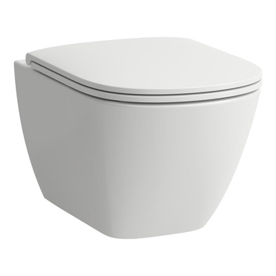 Laufen Lua Advanced hangtoilet – compact – spoelrandloos – 36 x 52 cm – met softclose zitting – glans wit