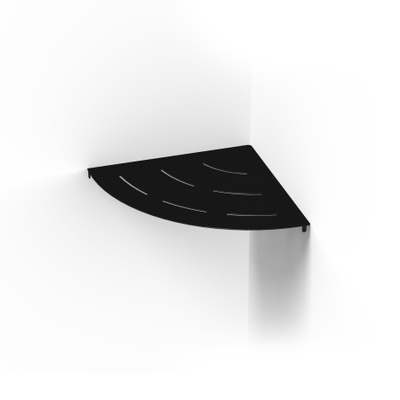 Looox Storage collection hoekplanchet - 30cm - afgerond - mat zwart