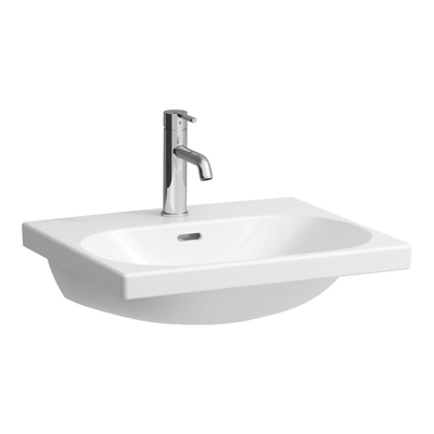 Laufen lua lavabo 55x46x20.7cm 0 robinetterie avec traitement anti-calcaire céramique blanc