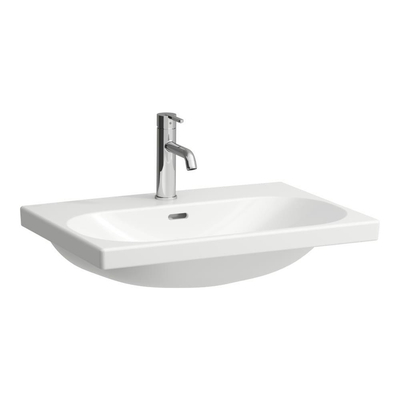 Laufen lua lavabo 65x46x20.7cm 1 trou pour robinet avec céramique anti-calcaire blanc