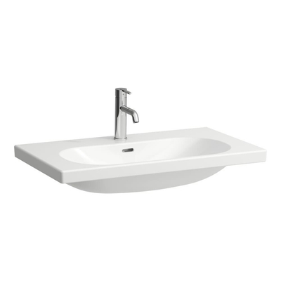 Laufen lua lavabo 80x46x18cm 0 trous pour robinet sans traitement anti-calcaire céramique blanc