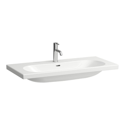 Laufen Lua Lavabo 100x46x18cm 1 trou de robinet avec traitement anticalcaire Céramique blanc