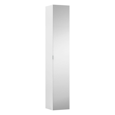 Laufen Space Armoire colonne avec 1 porte miroir 30x170x30cm gauche/droite blanc mat