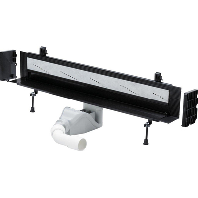 Viega Advantix Vario caniveau de douche mural élément de base en plastique recoupable 300 1200mm garde d'eau 50mm profondeur d'encastrement 90 160mm